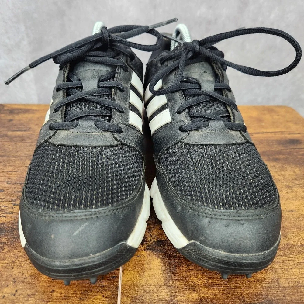 Adidas‎ Traction Adiwear Golf Shoes Mens 8.5 Black Sneakers Spikes 816568